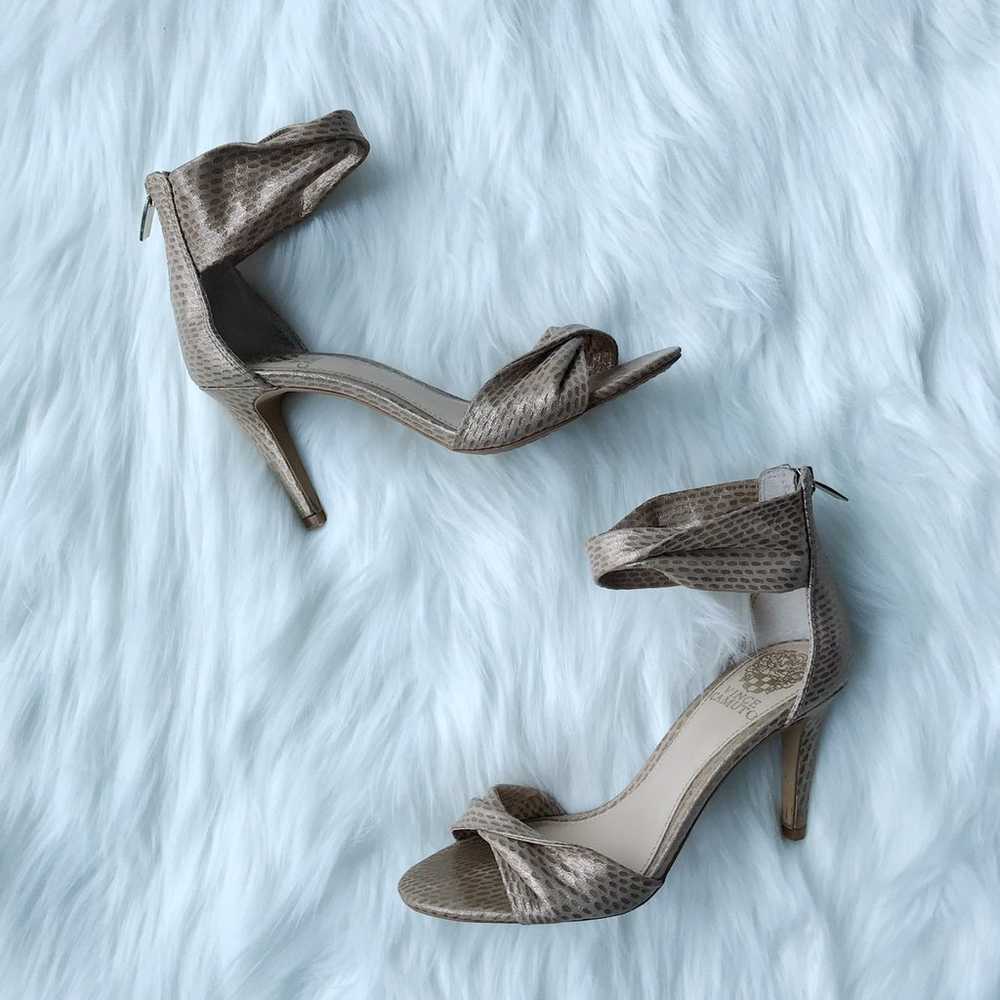 Vince Camuto Nude Open Toe Formal Heels Gem