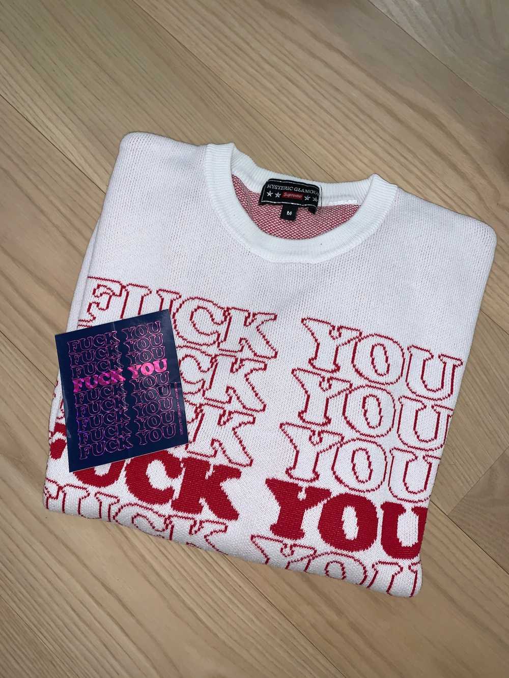 Hysteric Glamour Supreme Fuck You White Sweater Gem