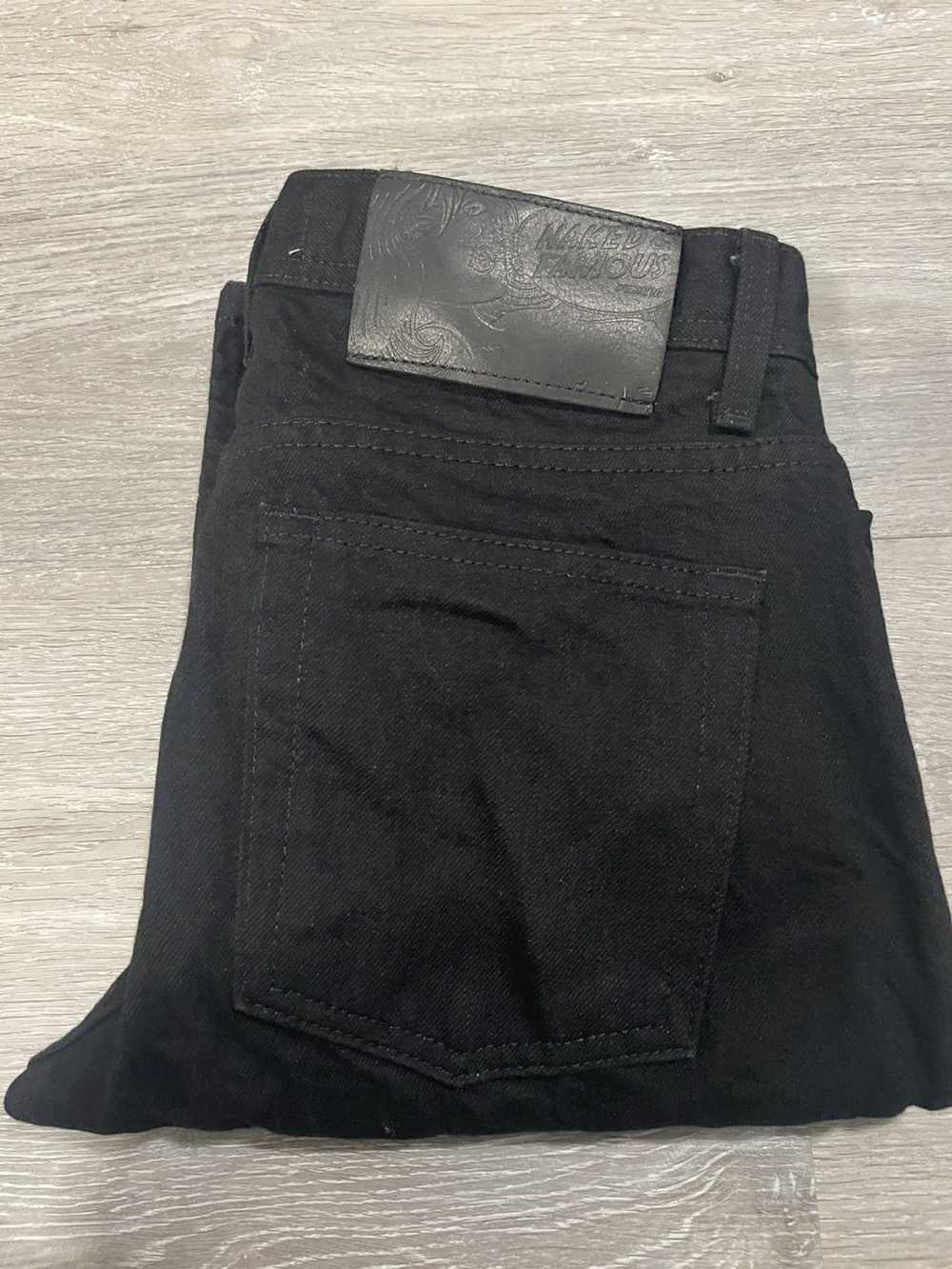 Naked Famous Weird Guy Solid Black Selvage Sz30 Gem