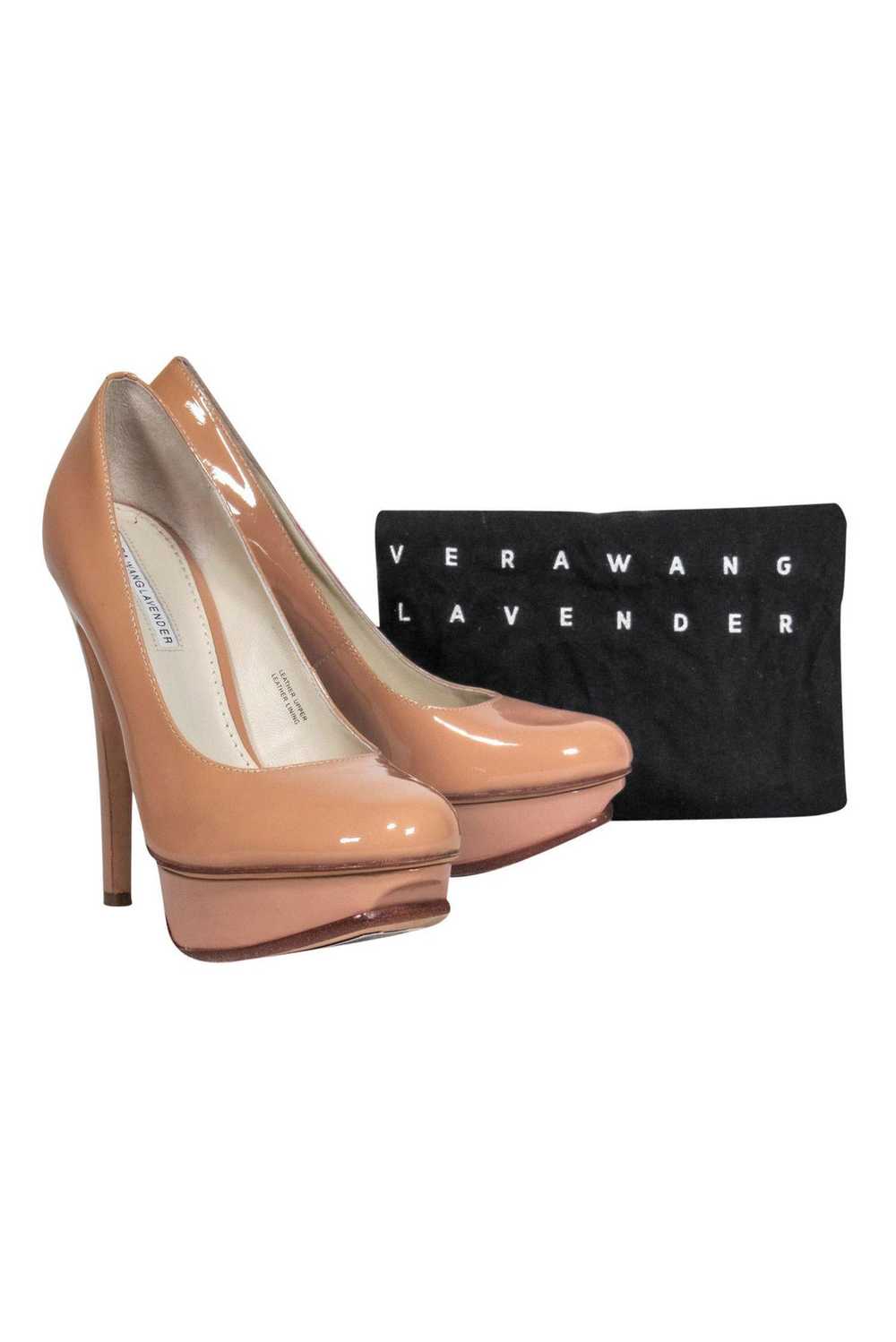 Vera Wang Lavender Label Nude Patent Leather Platfo Gem