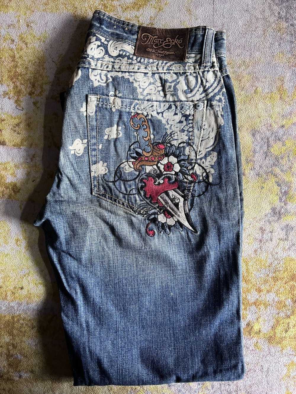 Avant Garde × Marc Ecko Merc Ecko embroidery pant… - image 1