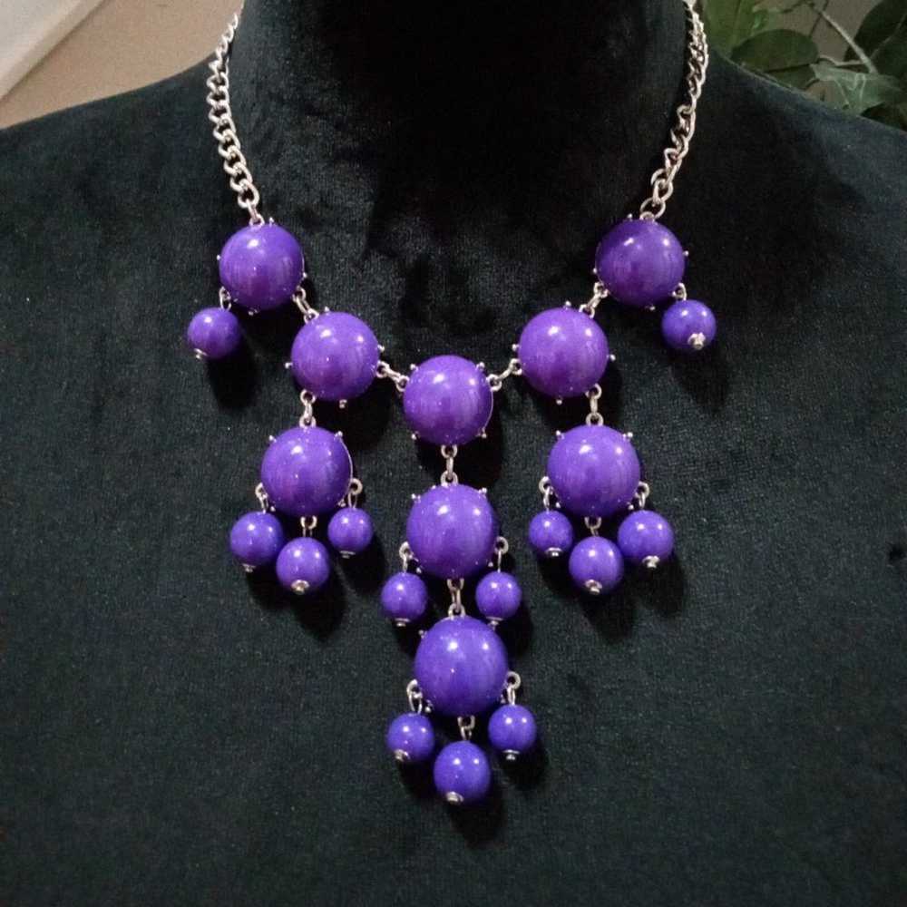 Other Womens Fashion Chunky Purple Beaded Stateme… - image 1