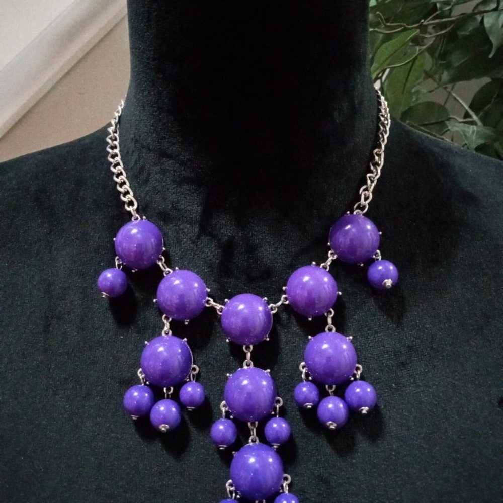 Other Womens Fashion Chunky Purple Beaded Stateme… - image 3