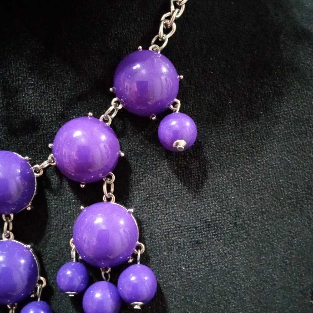 Other Womens Fashion Chunky Purple Beaded Stateme… - image 5