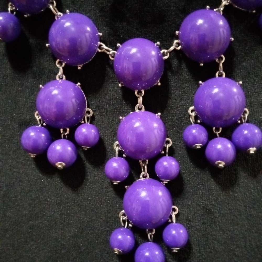 Other Womens Fashion Chunky Purple Beaded Stateme… - image 7