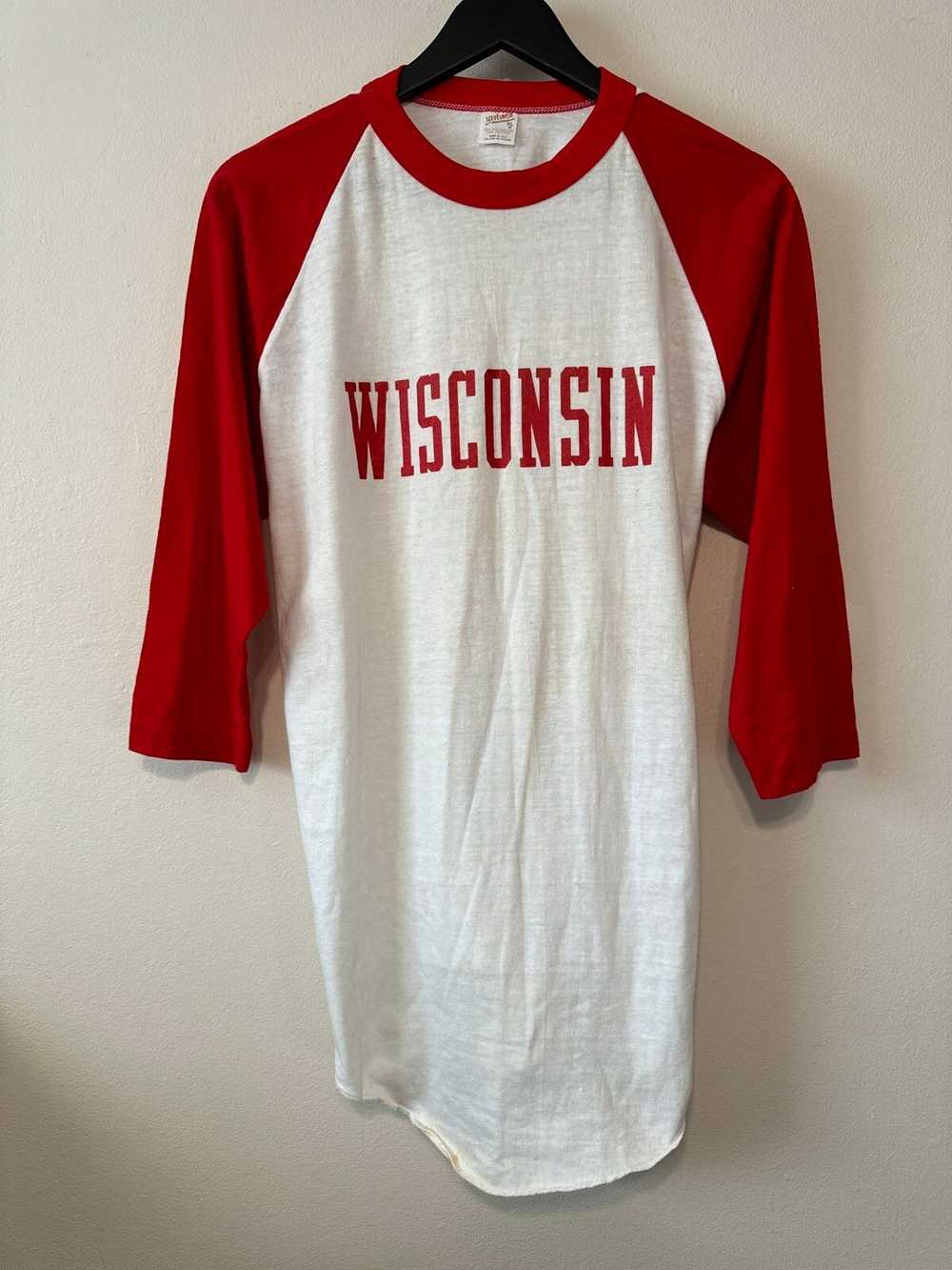 Ncaa × Sportswear × Vintage Vintage 80s Wisconsin… - image 1