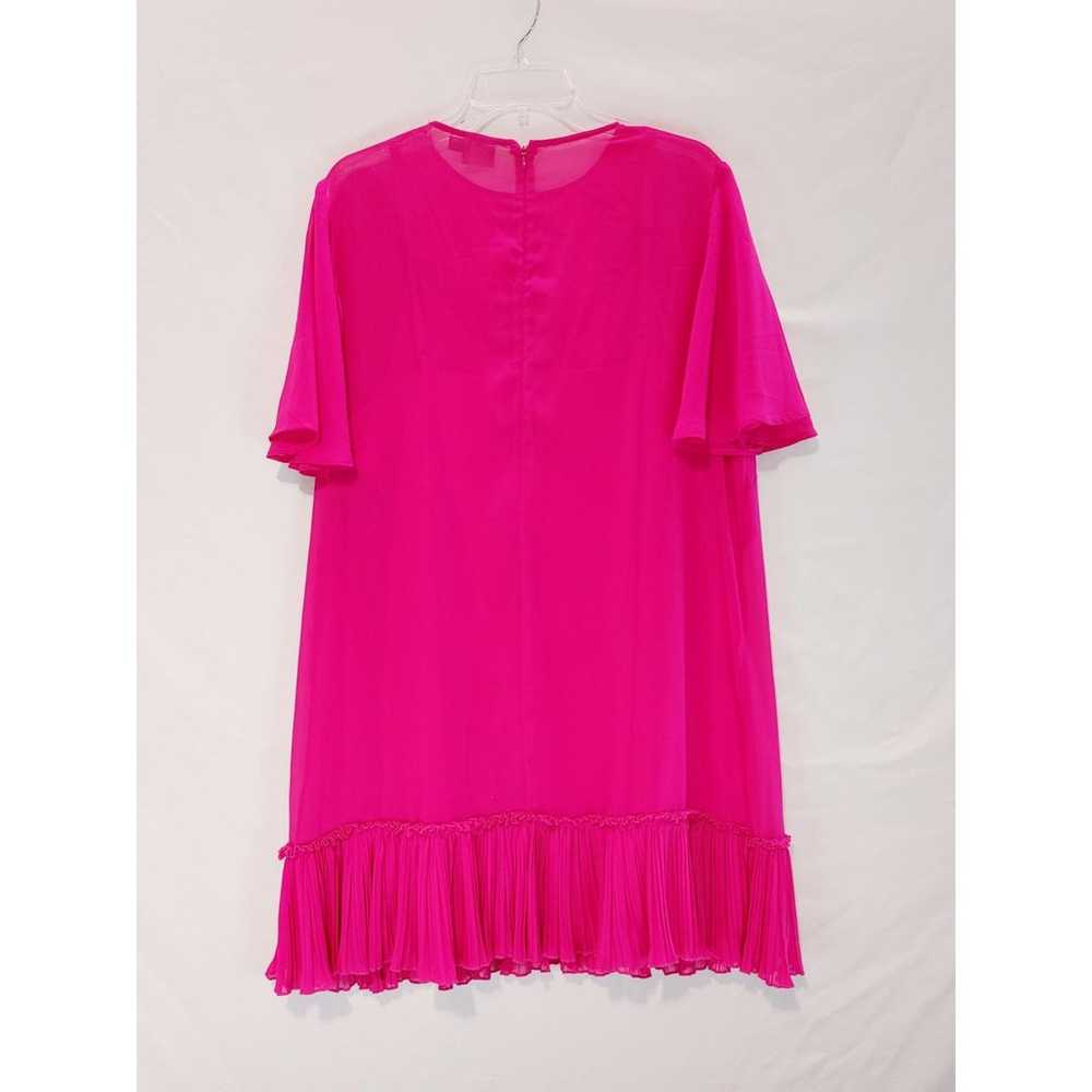 ASOS Pleated Ruffle Shift Mini Dress hot Pink - image 2
