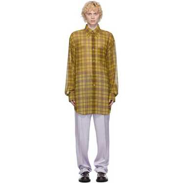 Dries Van Noten Oversize Yellow Check shirt FW20