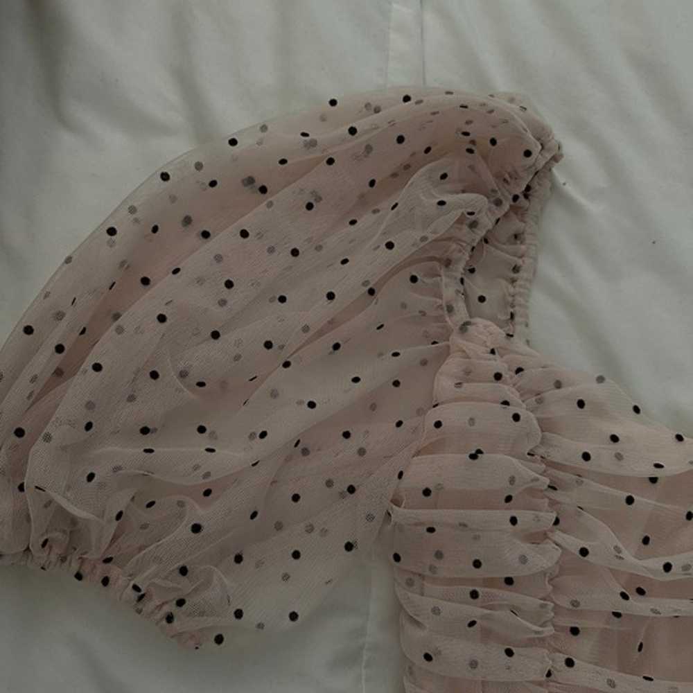 Zara dress pink polka dot - image 3