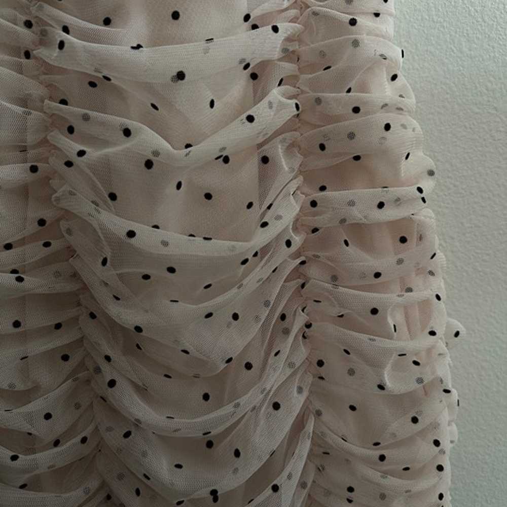 Zara dress pink polka dot - image 4