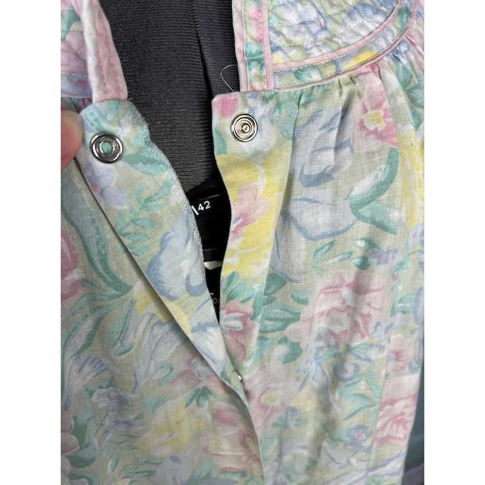 floral house dress duster quilted collar pink blu… - image 10