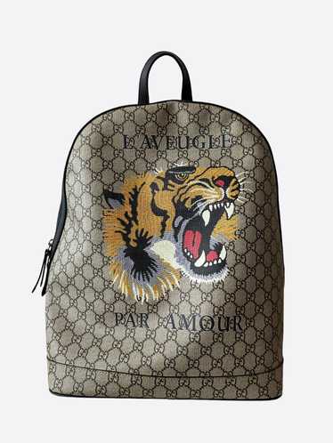 Gucci Gucci Tan GG Monogram Tiger backpack