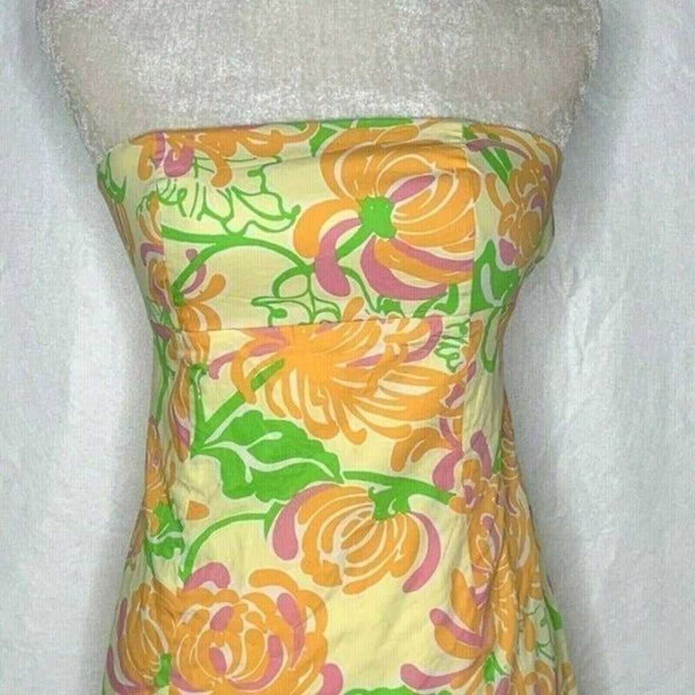 Lilly Pulitzer Strapless Dress 2 Yellow - image 3