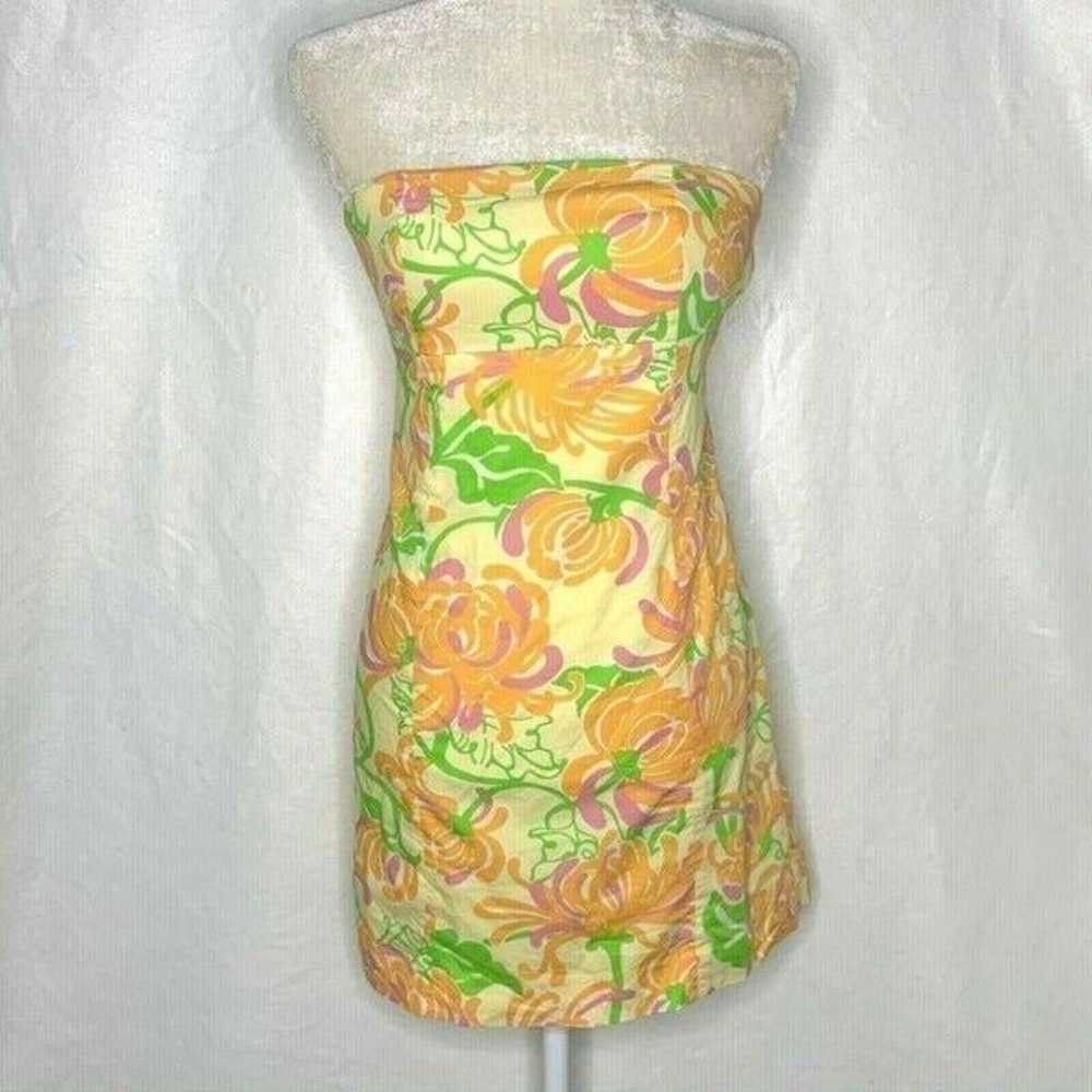 Lilly Pulitzer Strapless Dress 2 Yellow - image 4