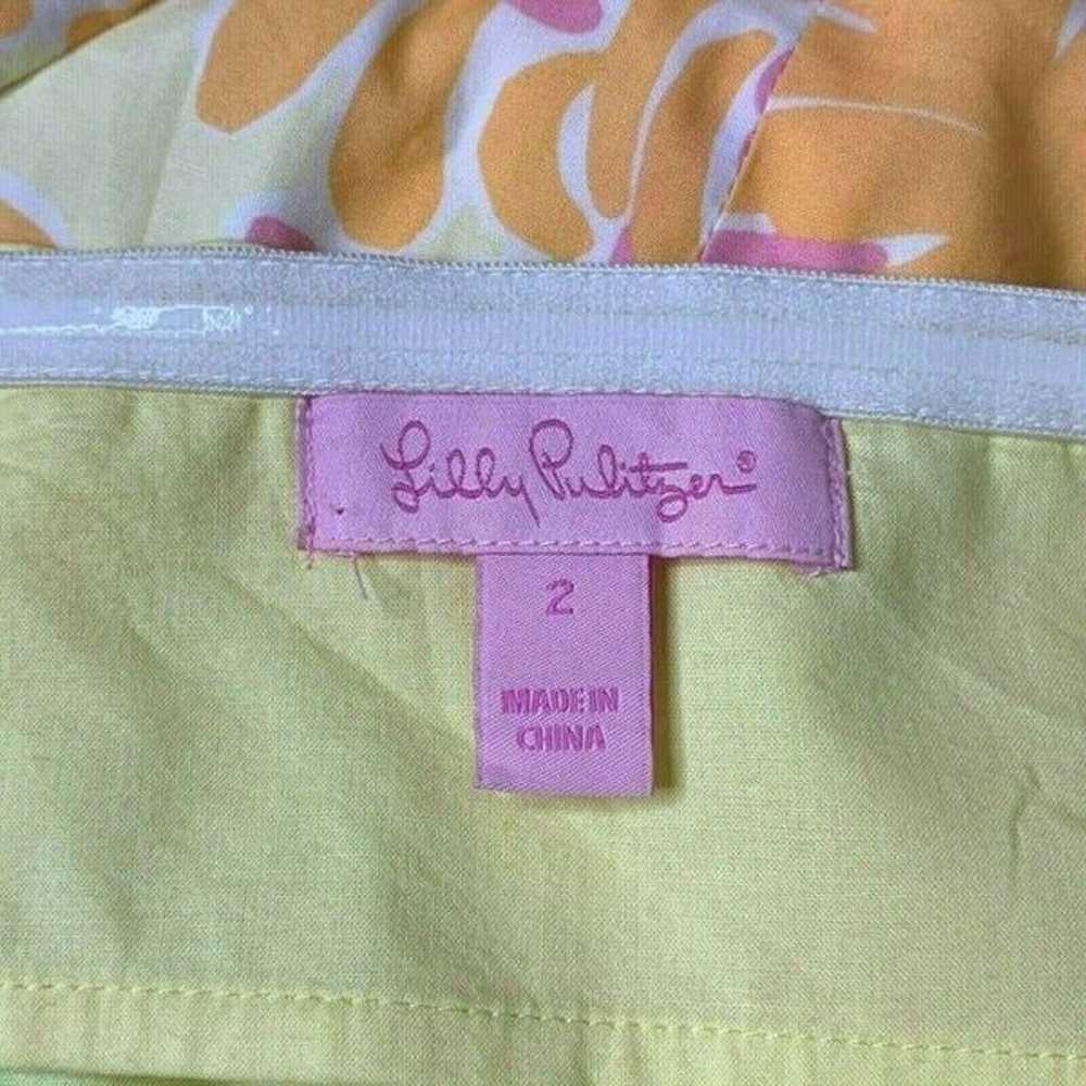Lilly Pulitzer Strapless Dress 2 Yellow - image 6