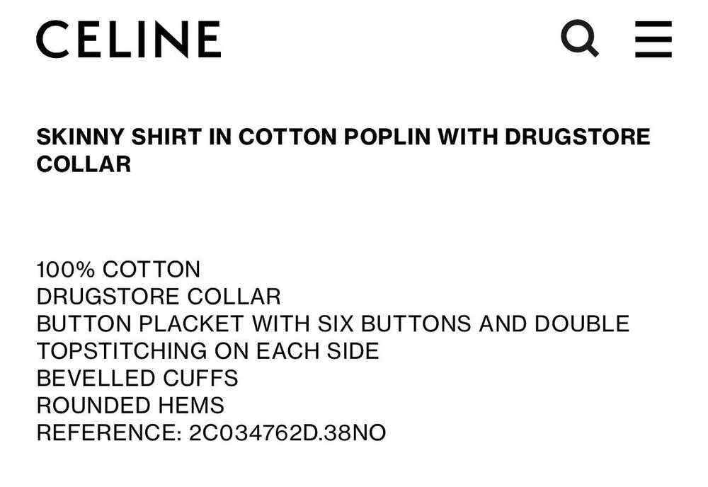 Celine × Hedi Slimane SS19 Drugstore Collar Black… - image 12