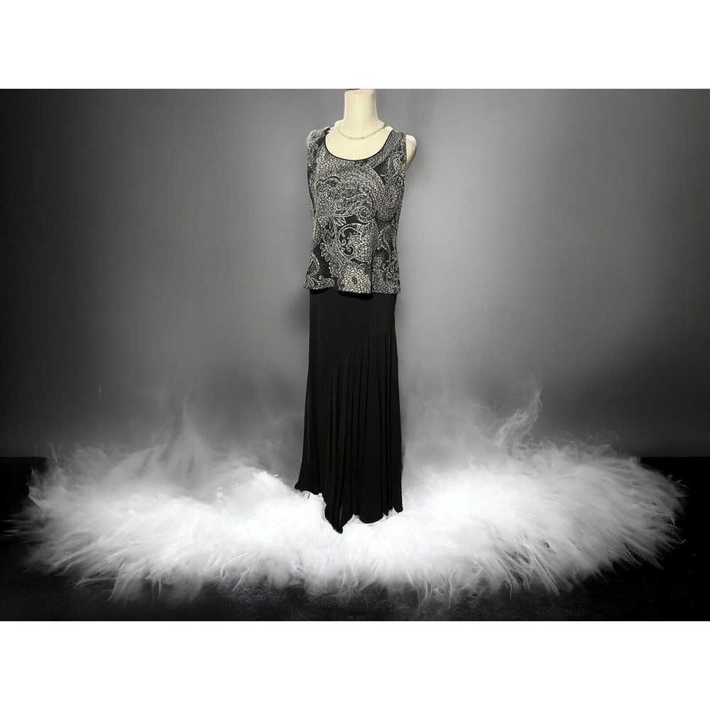 Alex Evenings Women’s Formal Dress Sz L Long Blac… - image 2