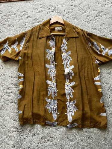 Kapital Feather & Eagle motif bowling shirt