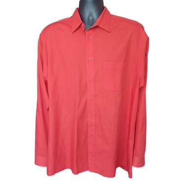 Koman Koman Men's Red Long Sleeve Button UP Dress 