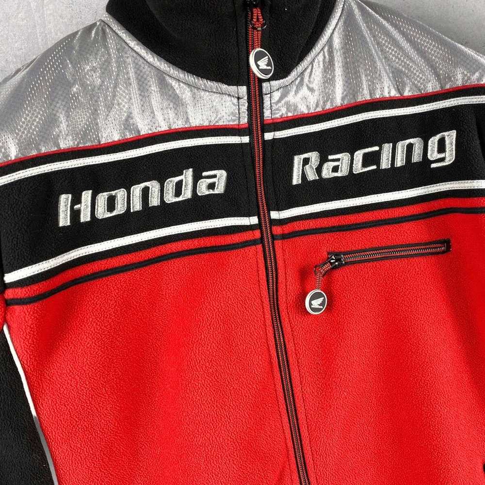 Honda × Racing × Vintage Honda Racing Jacket Flee… - image 3