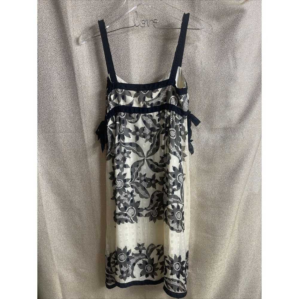 Anna Sui Cotton Silk Blend Babydoll Dress Sz 2 - image 4
