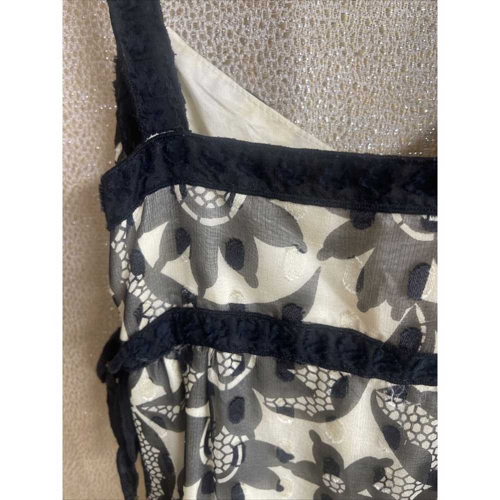 Anna Sui Cotton Silk Blend Babydoll Dress Sz 2 - image 6