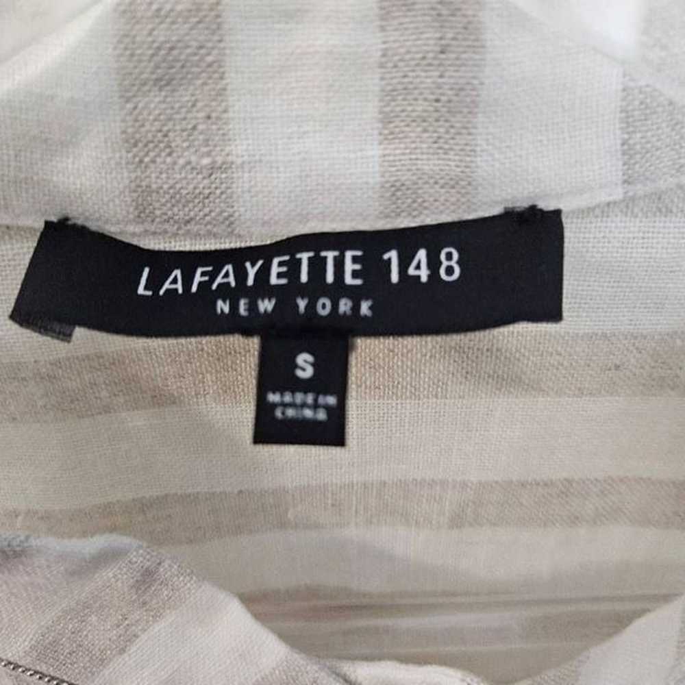 Lafayette 148 Striped Linen Button Front Dress Ma… - image 2