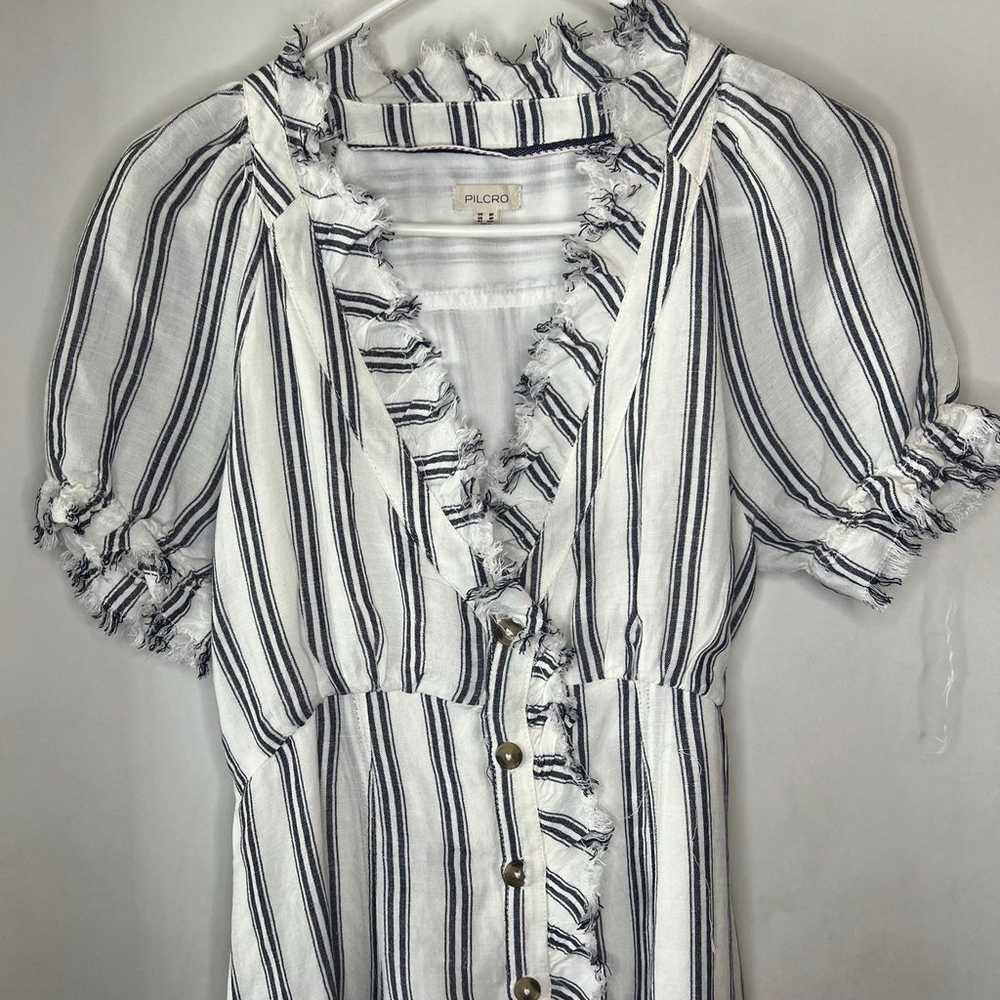 Anthropologie Pilcro Ruffle Buttondown Dress - image 5