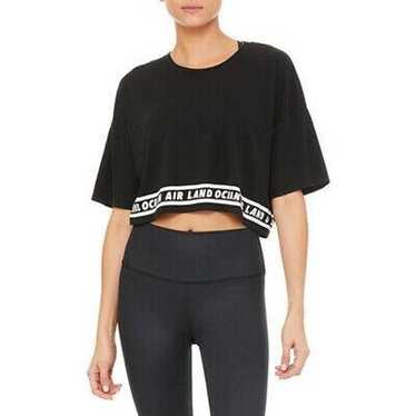 Alo Yoga ALO Air Land Ocean Cropped Tee in Black - image 1