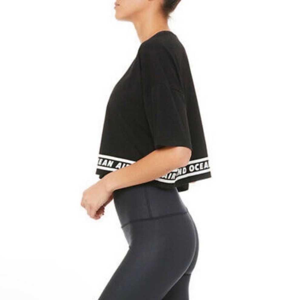 Alo Yoga ALO Air Land Ocean Cropped Tee in Black - image 2