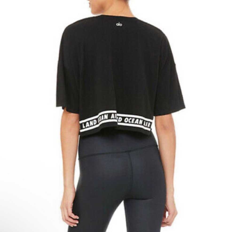 Alo Yoga ALO Air Land Ocean Cropped Tee in Black - image 3