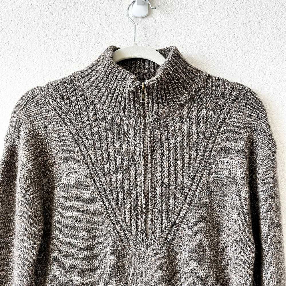 Monrow Wool Cashmere Half Zip Sweater Dress in Bl… - image 6