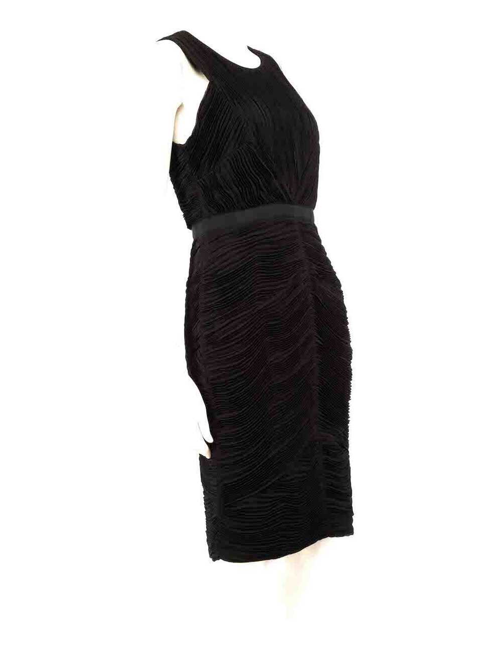 Burberry Black Ruched Pleat Knee Length Dress - image 2