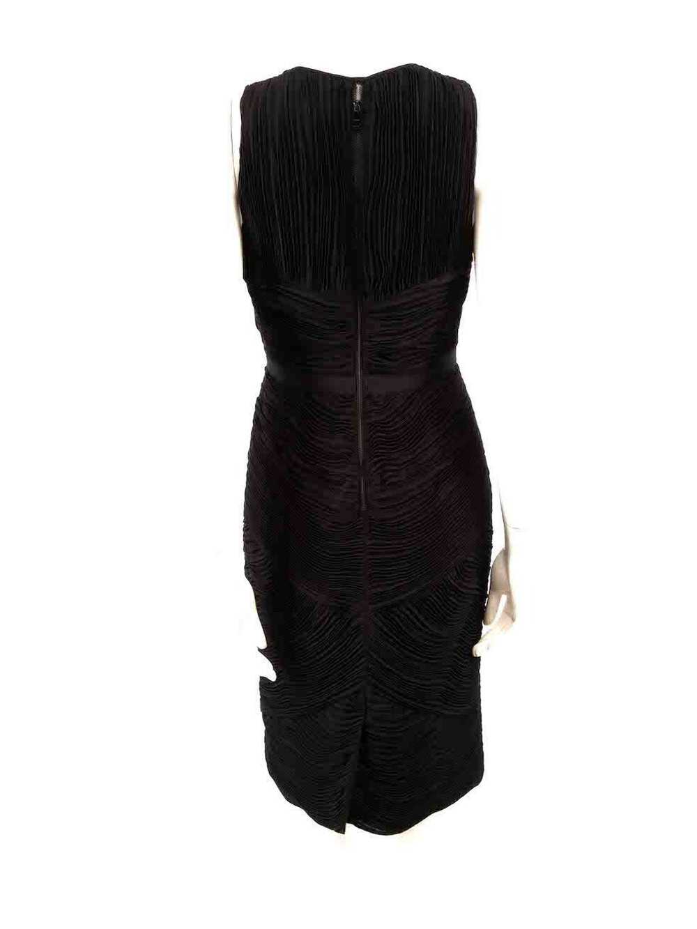 Burberry Black Ruched Pleat Knee Length Dress - image 3