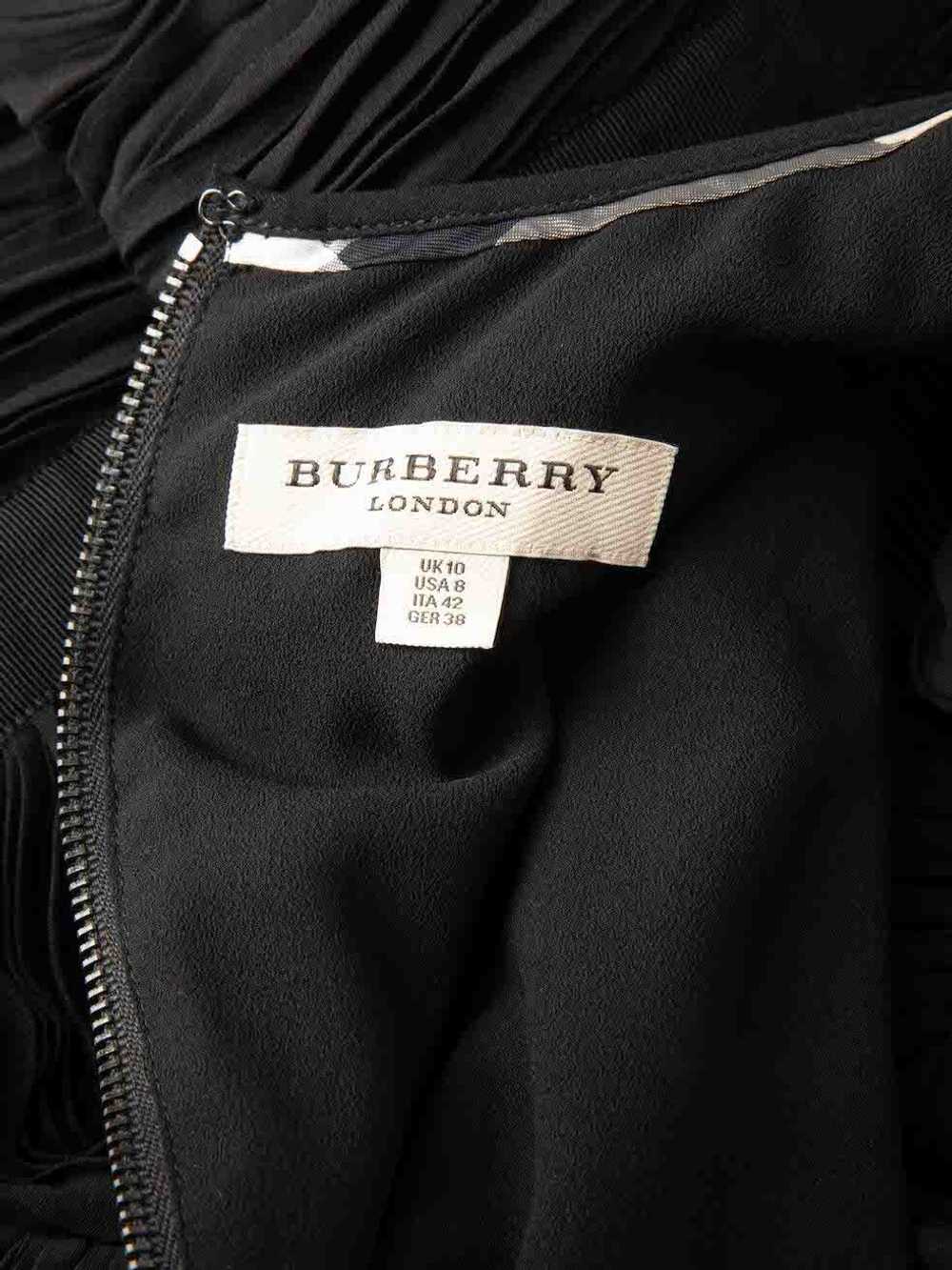 Burberry Black Ruched Pleat Knee Length Dress - image 4