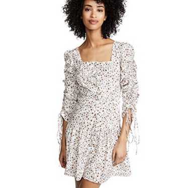 Nicholas Ruched Sleeve Button Front Mini Dress  S… - image 1