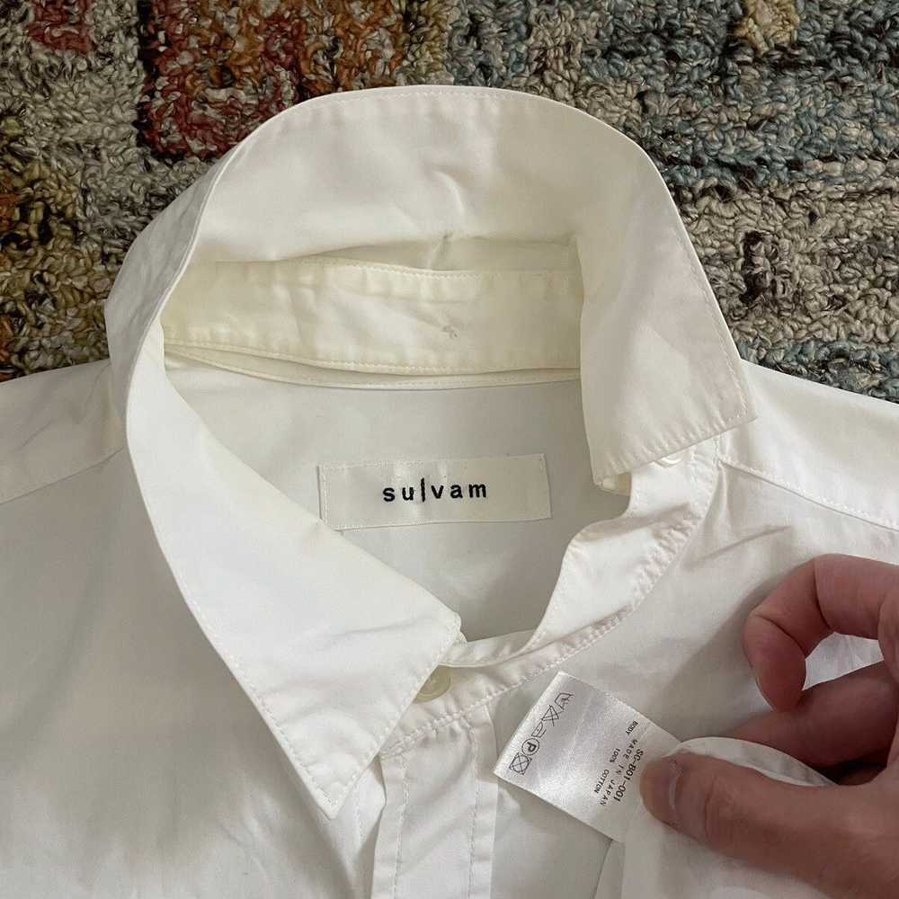 Sulvam asymmetry detachable collar buttonup shirt… - image 3