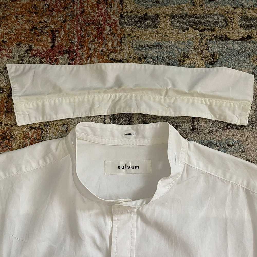 Sulvam asymmetry detachable collar buttonup shirt… - image 4