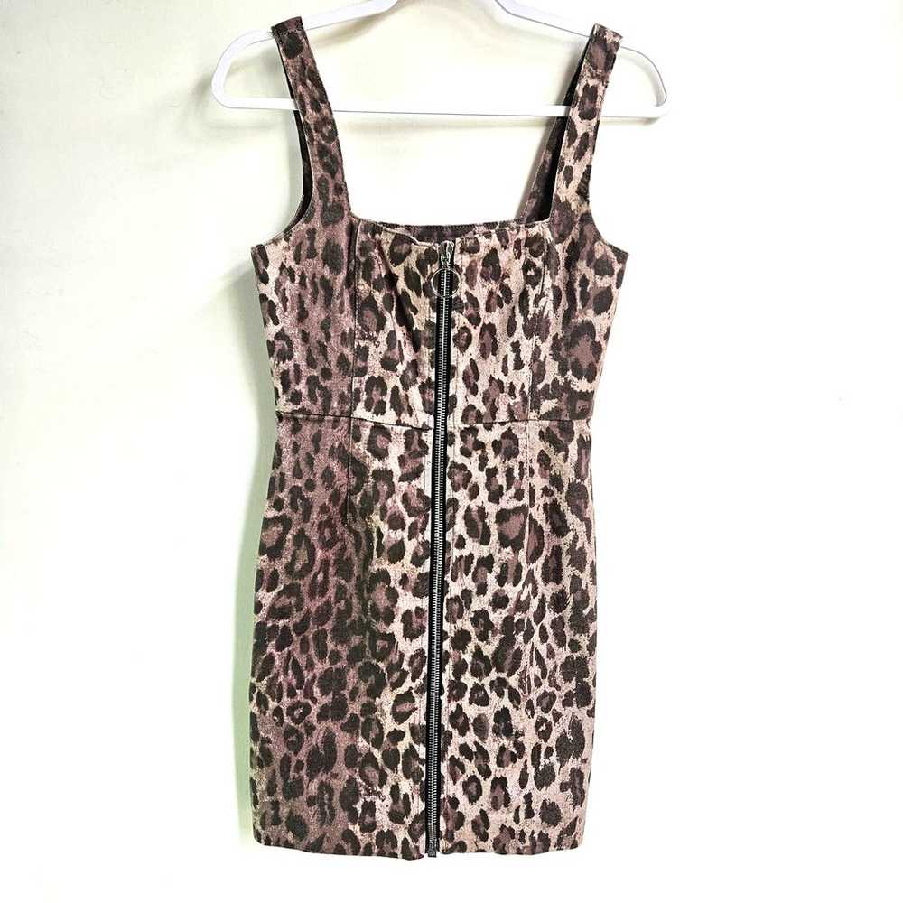 Nicholas Leopard Print Mini Dress Size US 4 Bodyc… - image 1