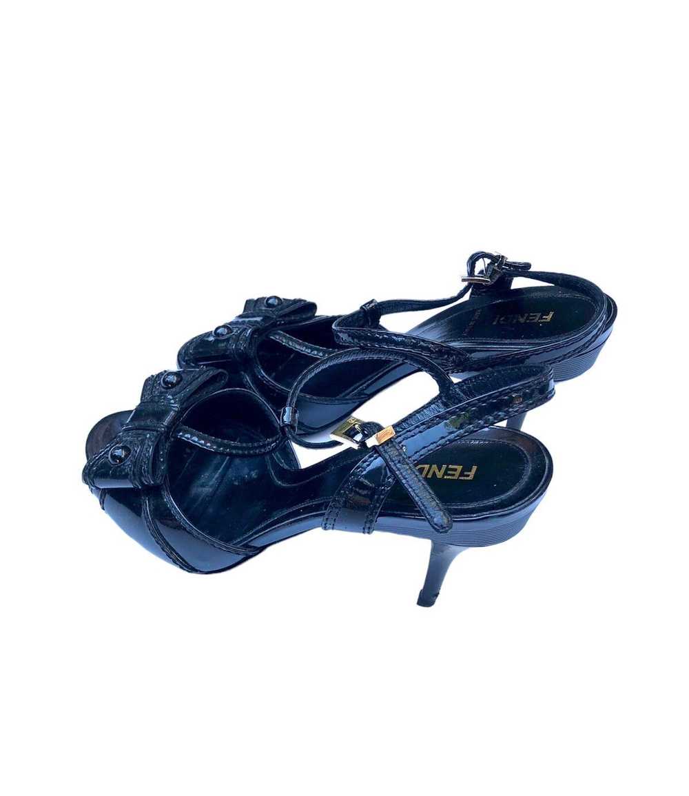 Fendi × Vintage Fendi Patent Leather Bow Peep Toe… - image 4