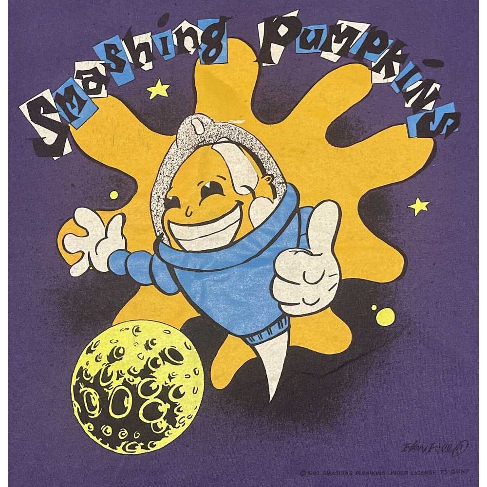 Giant Vintage 90s 1992 The Smashing Pumpkins Star… - image 5