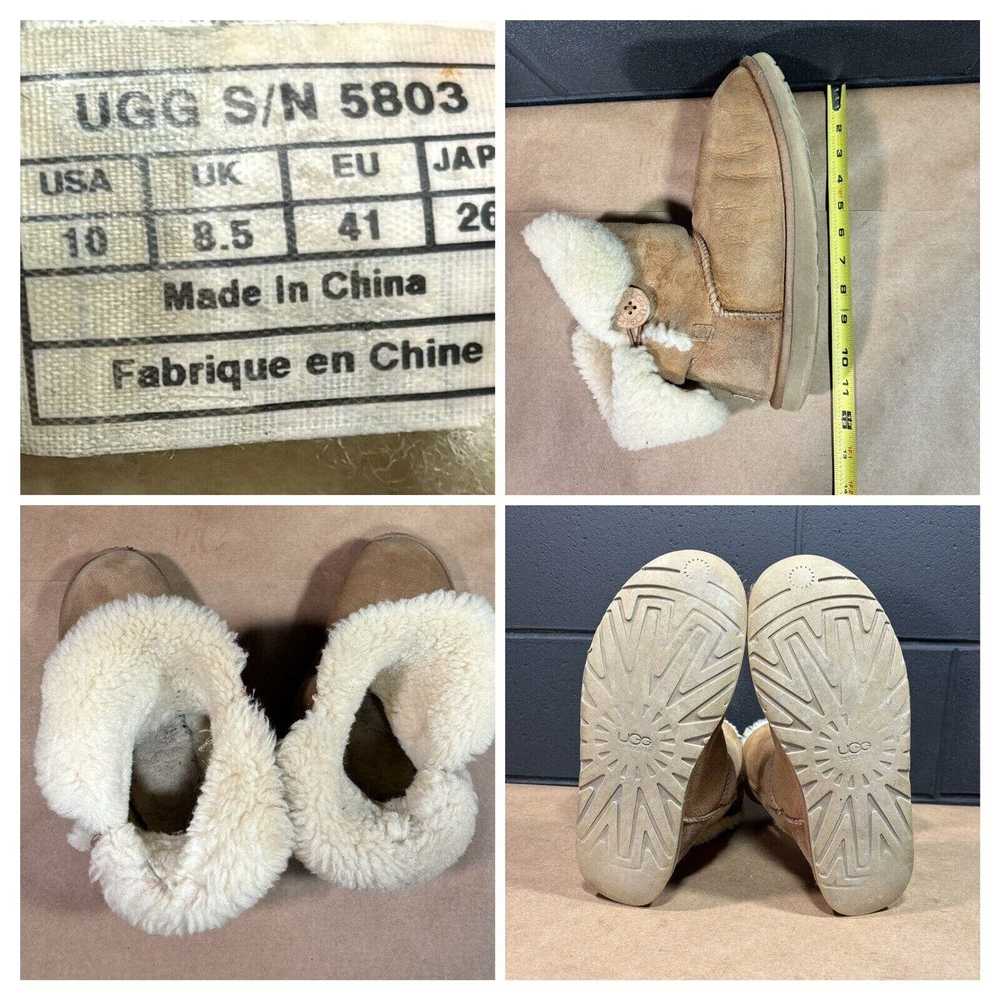 Ugg UGG Bailey Button Size 10 Sheepskin Boots 5803 - image 4