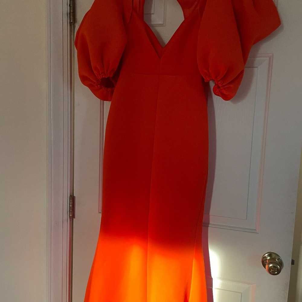 orange long dress - image 3