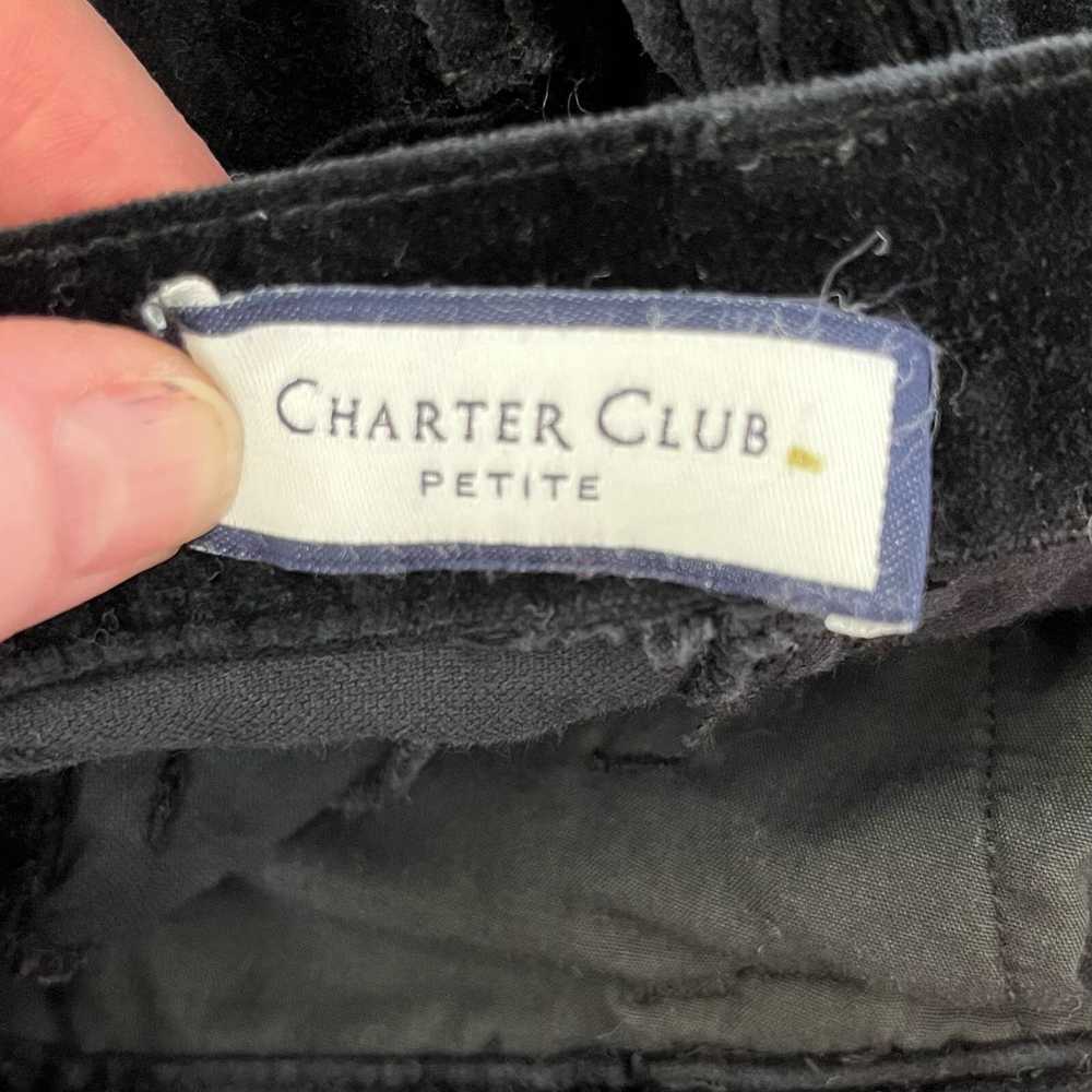 Other Charter Club Black Velvet Mid Rise Straight… - image 11
