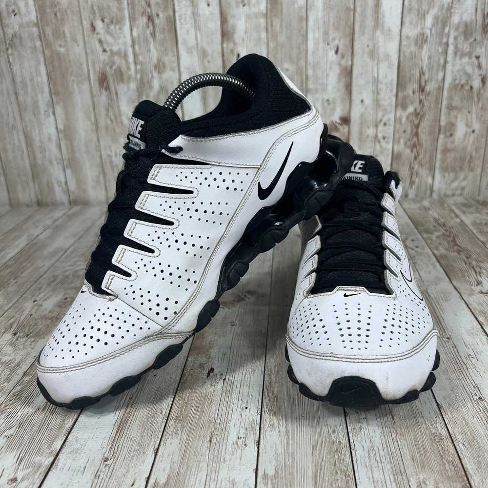 Nike Nike shox reax trainers mens 8.5 white black - image 5