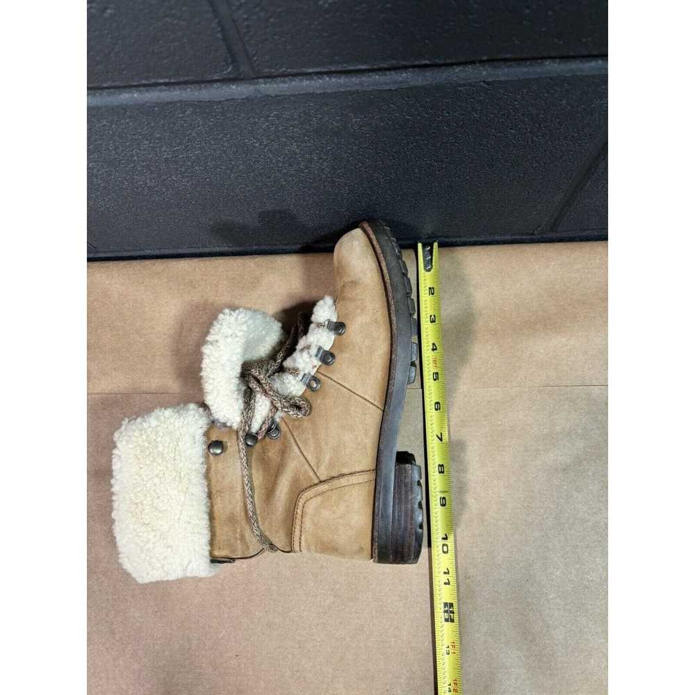 Ugg UGG Sheepskin Lined Tan Leather Winter Boots … - image 10