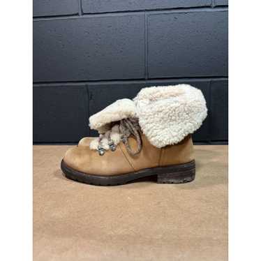 Ugg UGG Sheepskin Lined Tan Leather Winter Boots … - image 1