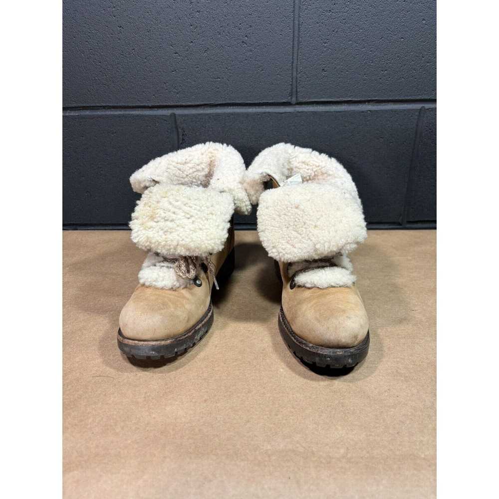 Ugg UGG Sheepskin Lined Tan Leather Winter Boots … - image 2
