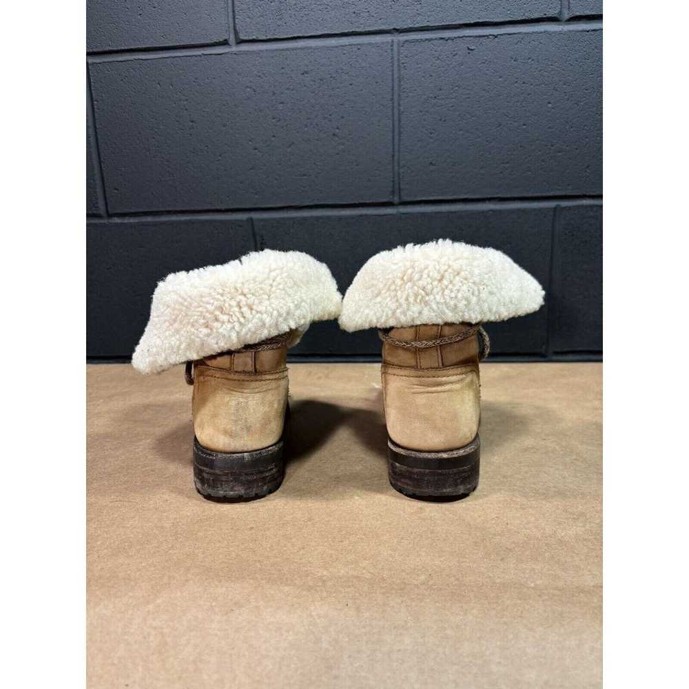 Ugg UGG Sheepskin Lined Tan Leather Winter Boots … - image 5
