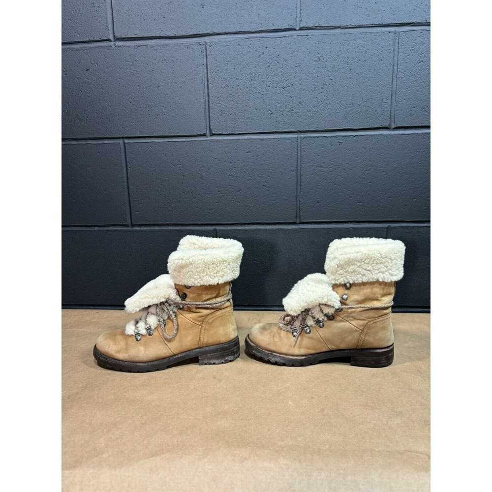 Ugg UGG Sheepskin Lined Tan Leather Winter Boots … - image 8